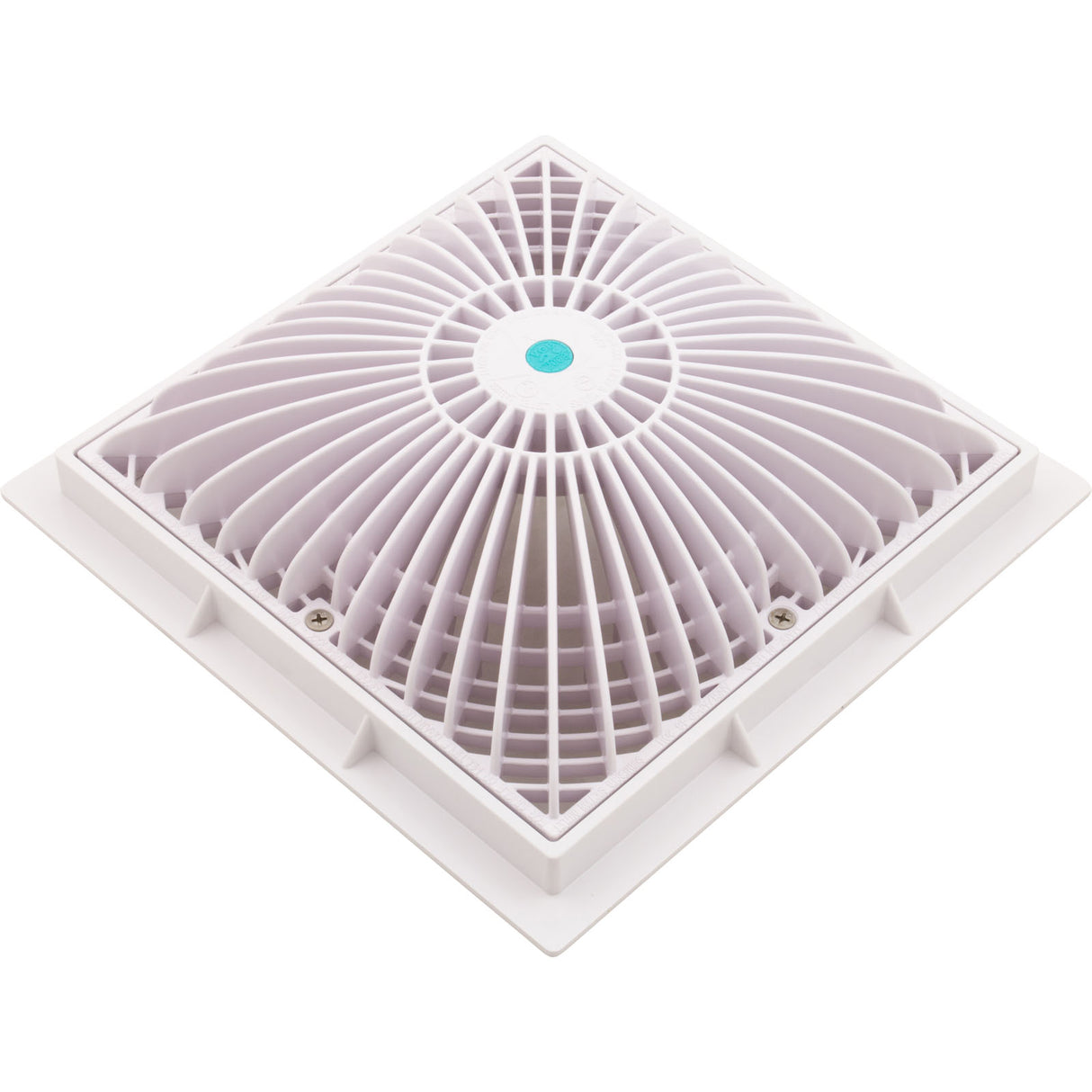 Main Drain Cover, Aquastar MoFlow, 9" Square, w/Frame, White : 9MF101