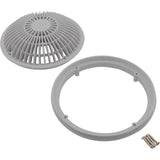 Main Drain Cover, Aquastar MoFlow, 8" Round, w/Fr, Lt Gry : 8MF103