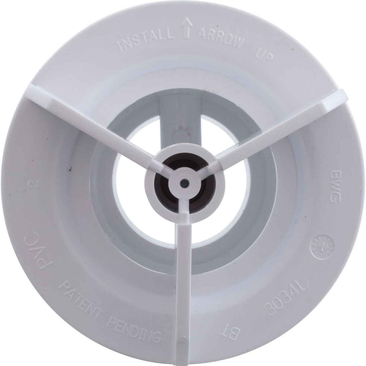 Wall Fitting, BWG/GG Suction Assy, 3-5/8"hs, 2"spg, White : 30420-WH