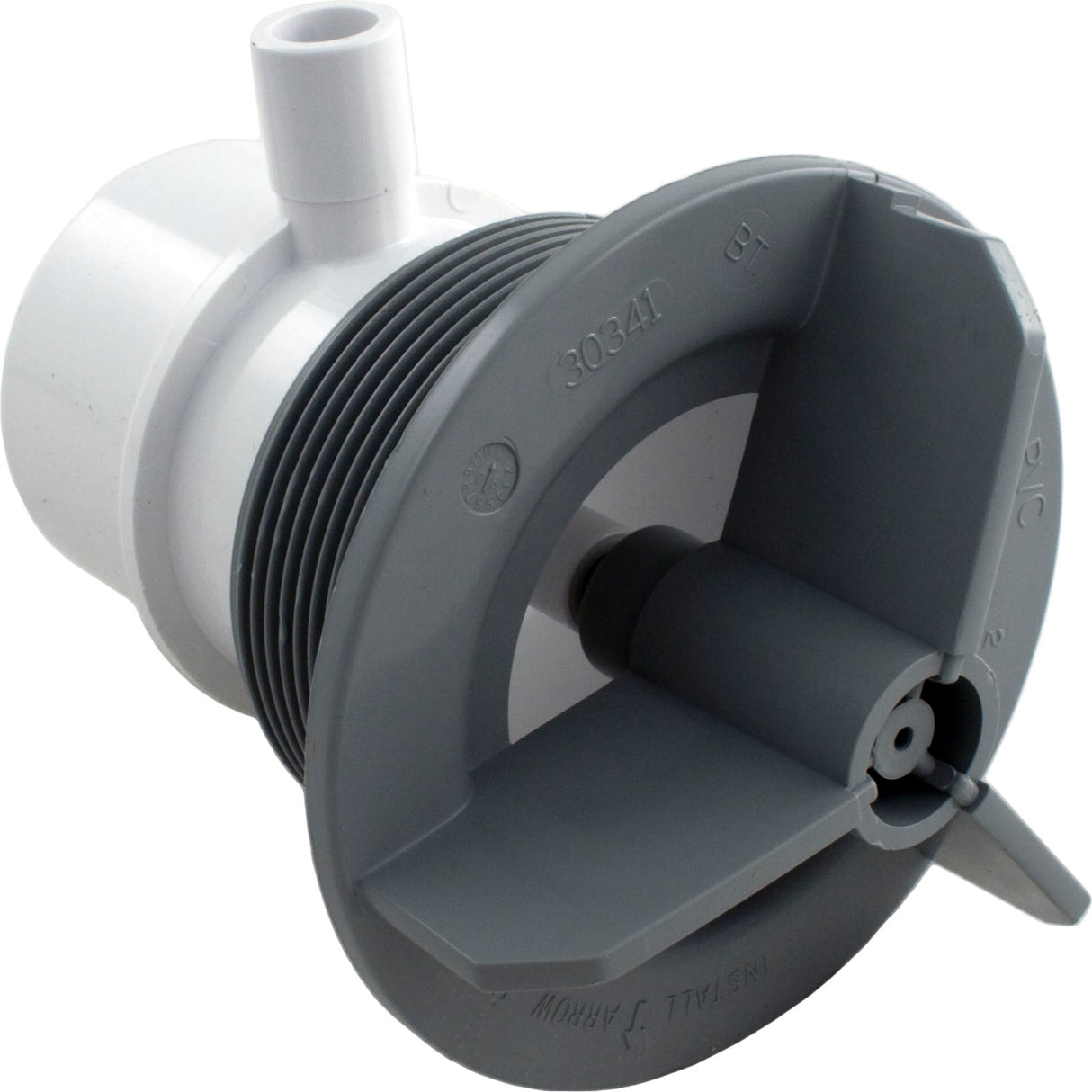Wall Fitting, BWG/GG Suction Assy, 3-5/8"hs, 2-1/2"spg, Gray : 30425-CG