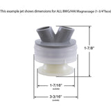 Nozzle, BWG/HAI Magnaflo, Eyeball w/Cage, Gry : 10-4826-GRY
