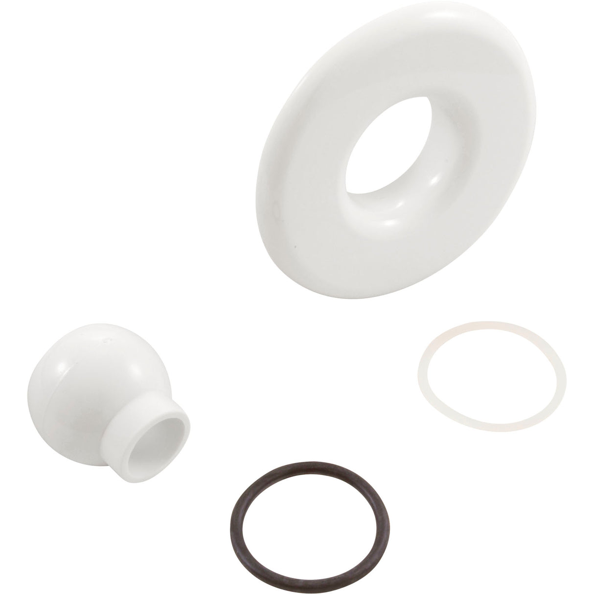 Escutcheon, BWG/HAI Slimline, Smth, w/Dir Eyeball, White : 10-3955WHT