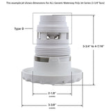 Jet Intl, Poly Jet Generic, 3-3/8"fd, Dir, Dlx Scal, White : 25591-210-000