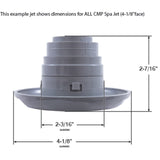 Jet Intl, CMP Spa, 4-1/8"fd, Dir, Smth Scal, Gry : 23540-111-000