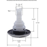 Jet Intl, CMP Typhoon 400, 4"fd, Dir, Scalloped, SS/Graph Gry : 23442-432-000