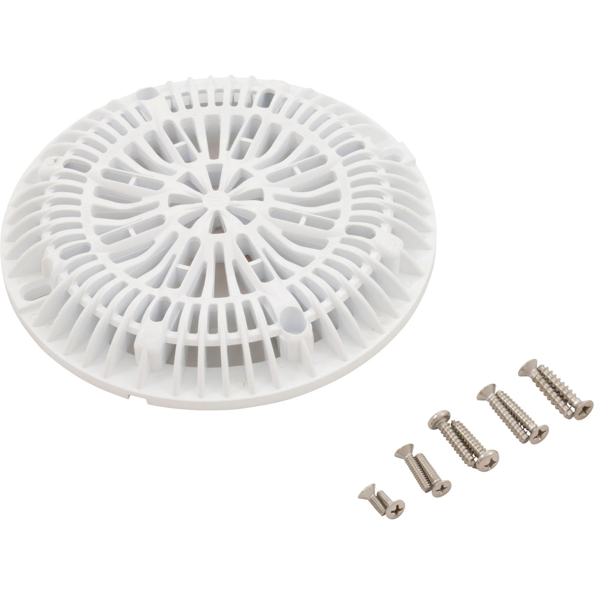 Main Drain Cover, CMP Galaxy, 8", White, w/ Screw Kit : 25507-100-000