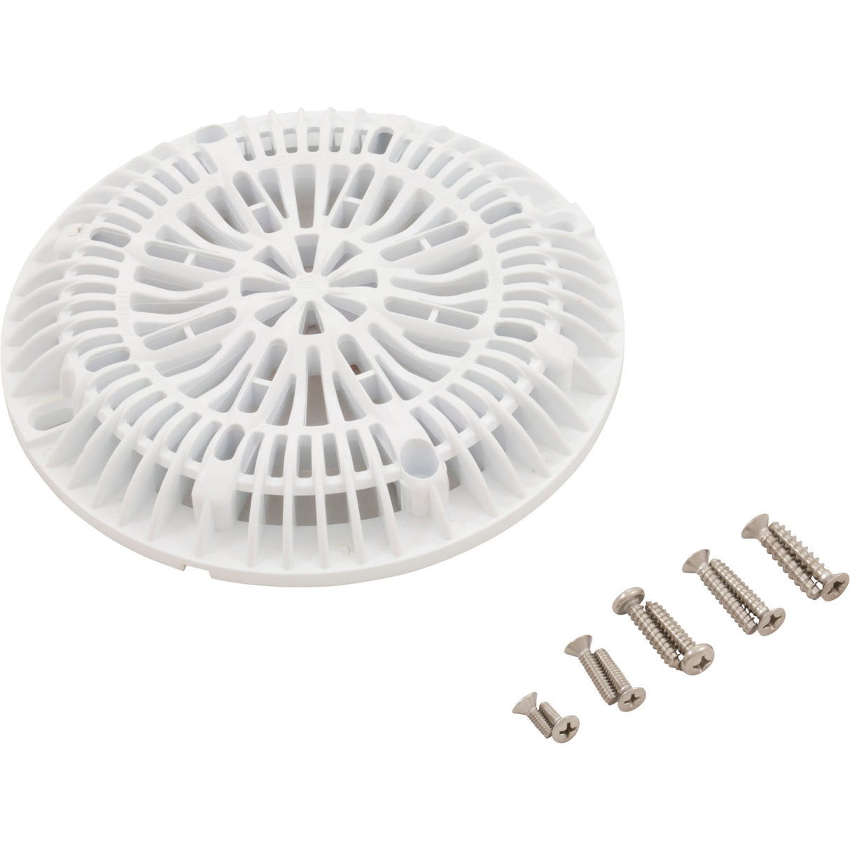 Main Drain Cover, CMP Galaxy, 8", White, w/ Screw Kit : 25507-100-000