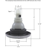 Jet Intl, CMP Hurricane, 5"fd, Twin Spin, Smth, SS/Graph Gry : 23552-042-000