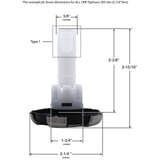 Jet Intl, CMP Typhoon 200, 2-1/4"fd, Mass, Crown, SS/Graph Gry : 23426-042-700