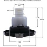 Jet Intl, CMP Typhoon 500, 5-1/4"fd, Dir, Crown, SS/Graph Gry : 23853-412-750