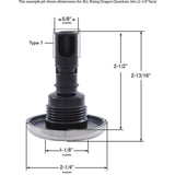 Jet Intl, RD Quantum, 2-1/4"fd, Twin Roto, Smth, SS/Blk, Thd : RD223-2411S