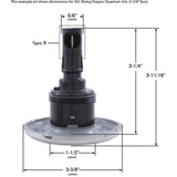 Jet Intl, RD Quantum, 3-3/8"fd, Twin Roto, Smth, SS/Gry, Thd : RD203-3427S