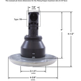 Jet Intl, RD Quantum, 4-3/8"fd, Dir, Smth, SS/Gry, Thd, S08 : RD243-4310-S08