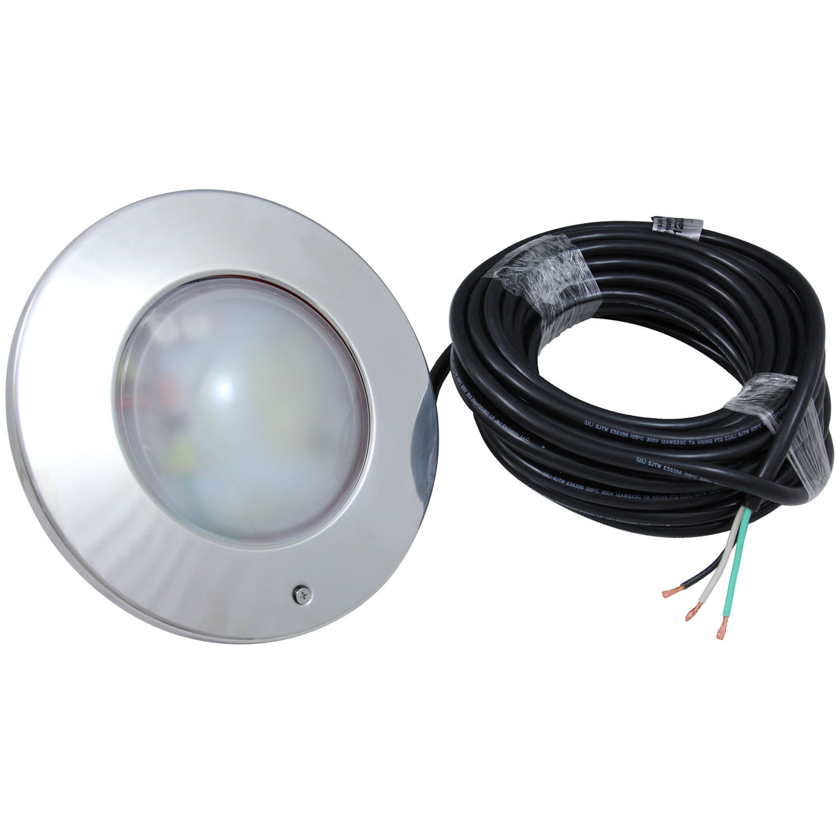 Pool Light, PureWhite LED, 115V, 58W, 50ft, 500W Equivalent, SQ : LPL-F3W-120-50-PSQ