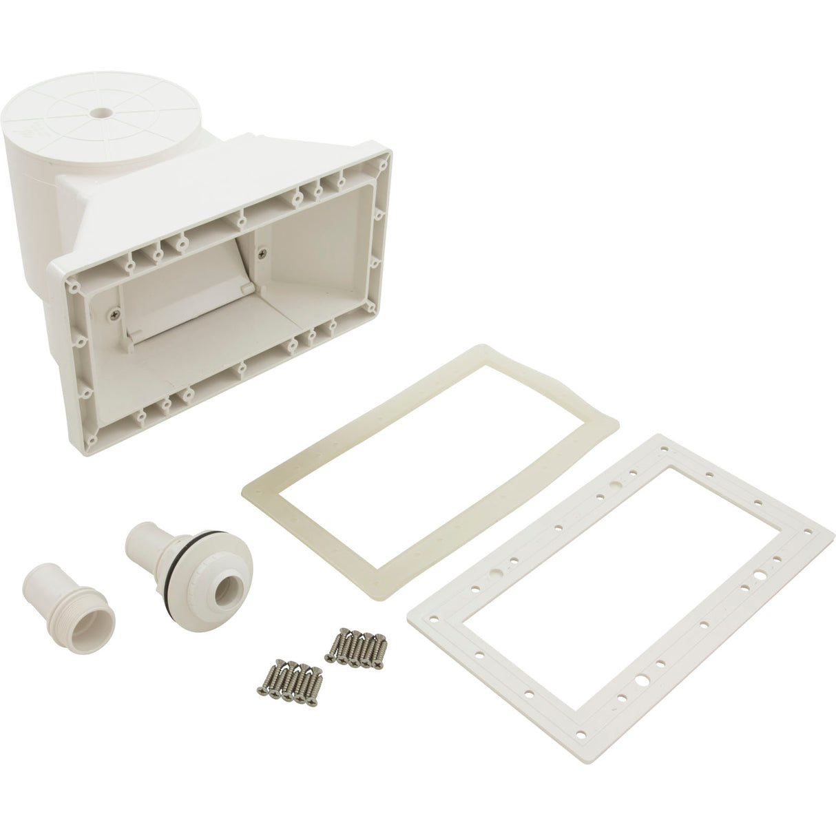 Skimmer, White, Flo-Pro II, Short Throat W/Return : 560-C3C60L - Waterway Plastics - 806105101044 - PartsForSpas.com
