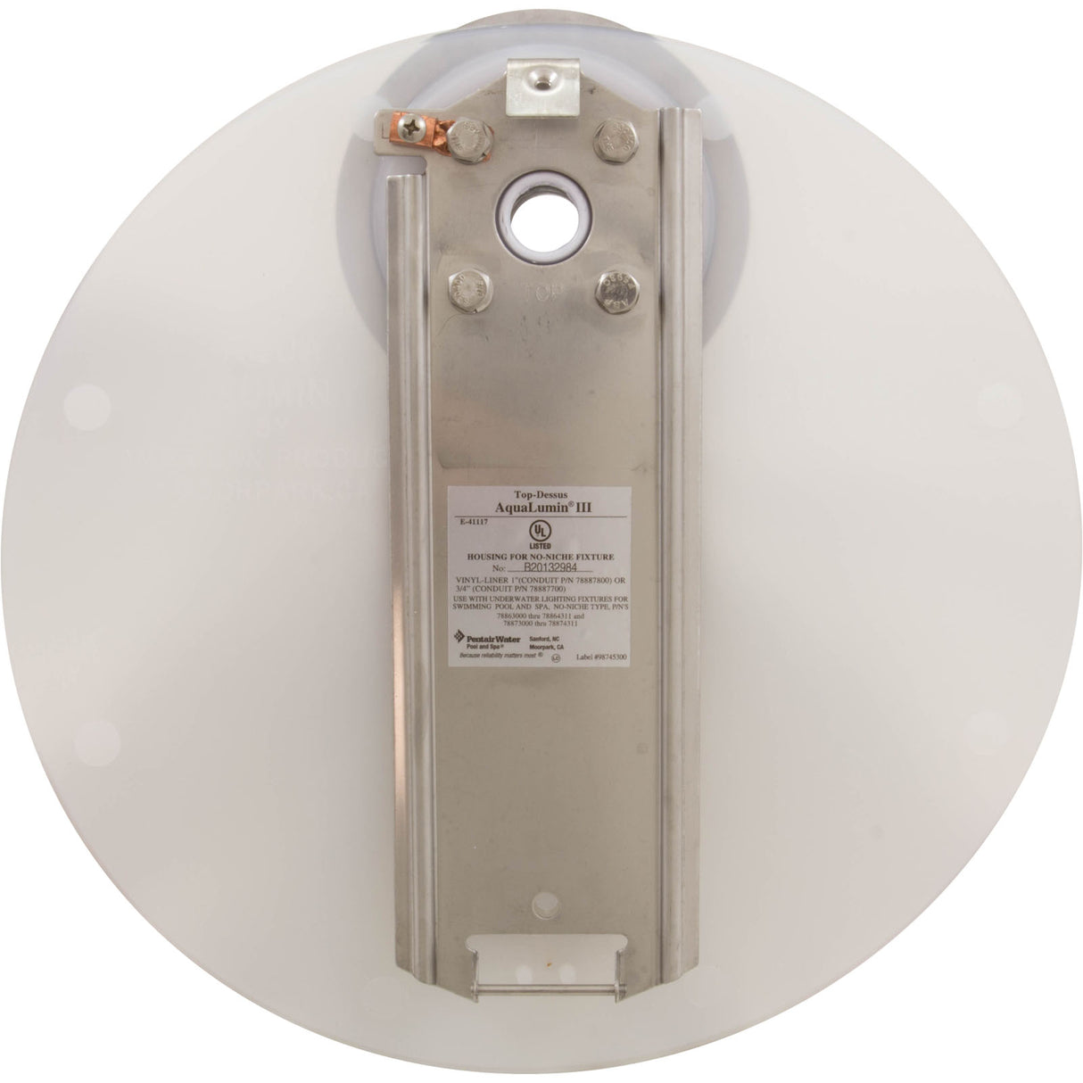 Mounting Bracket, Pentair AquaLumin III, Vinyl, 3/4" Hub : 78887700