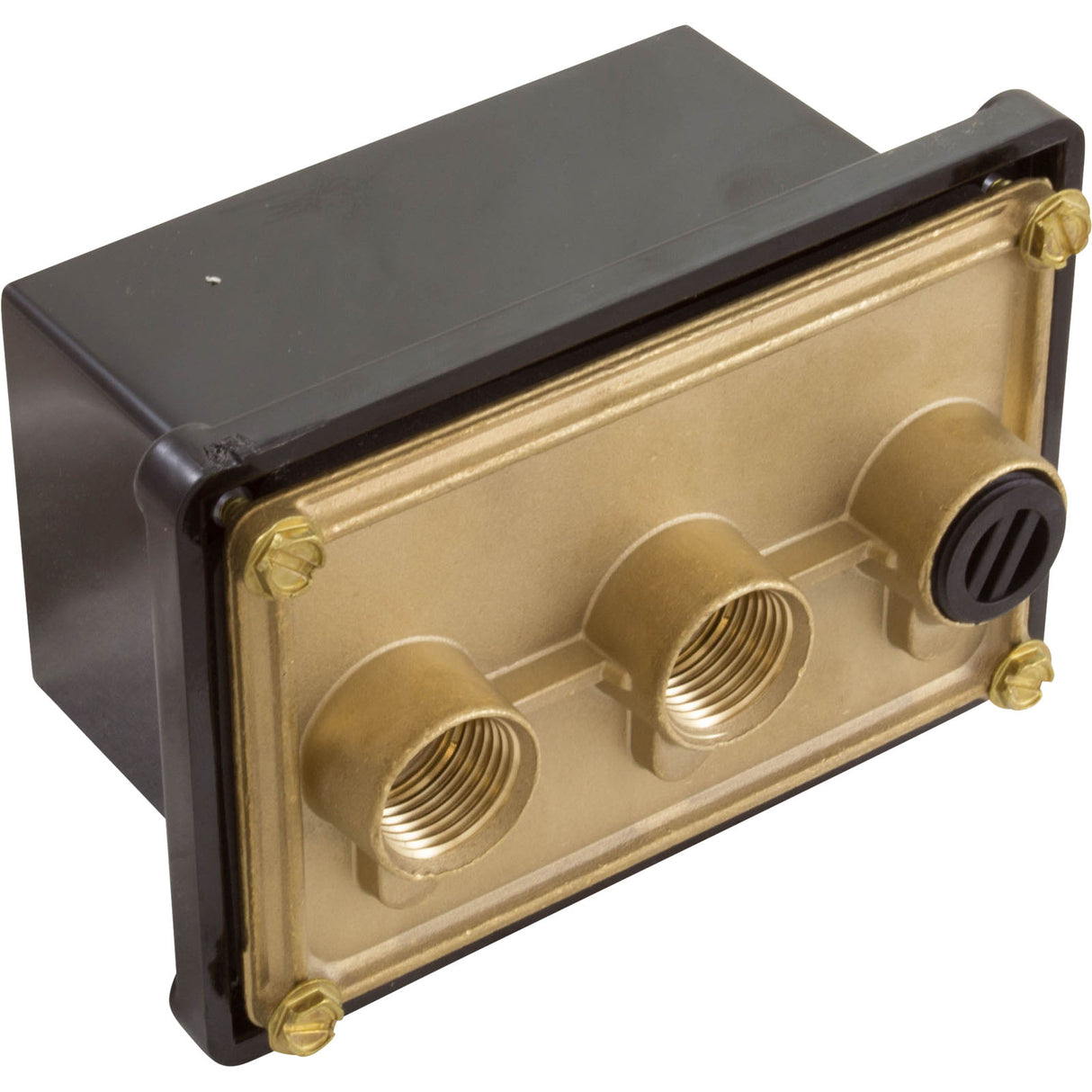 Light Junction Box, Pentair,  (3) 1/2" Ports, Brass Base : 78310500