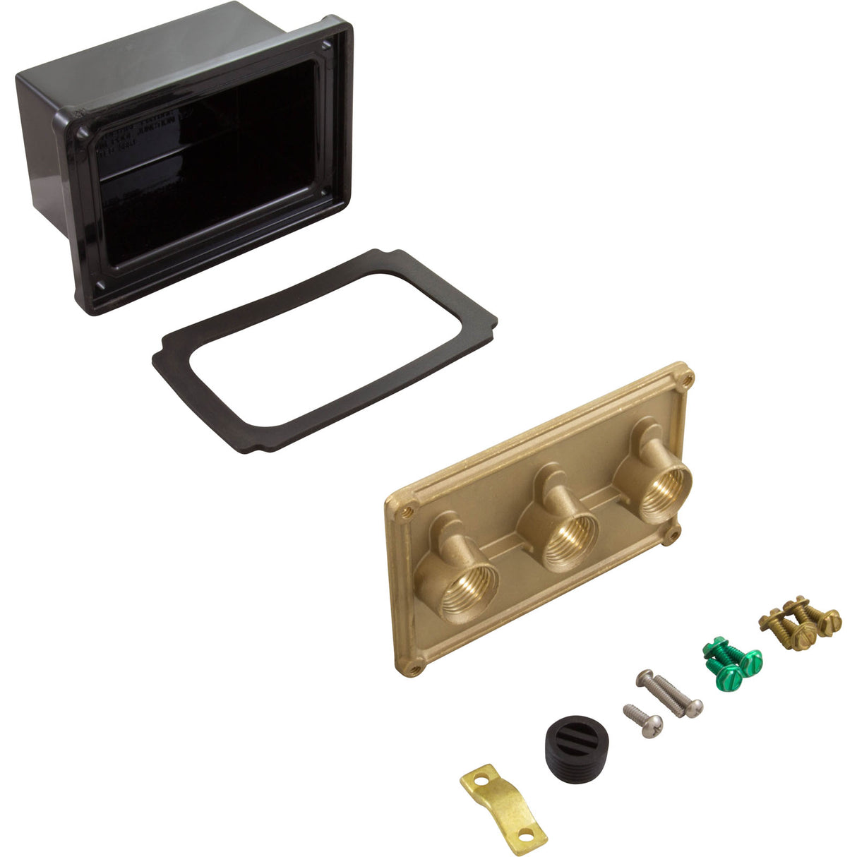 Light Junction Box, Pentair,  (3) 1/2" Ports, Brass Base : 78310500