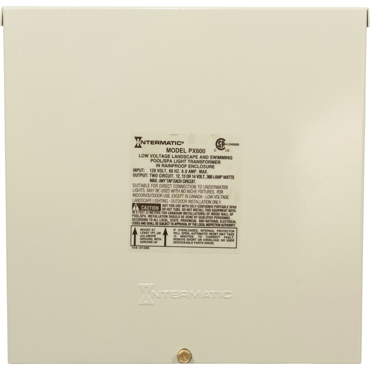 Transformer, Intermatic, 115v, 12v/13v/14v, 600w : PX600