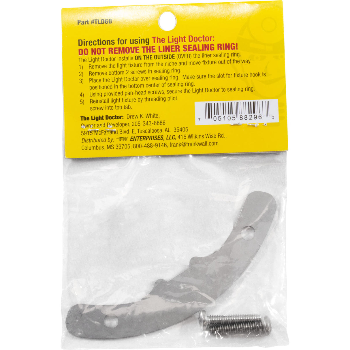 Repair Kit, Light Doctor, 6 Hole Light Niche, Bottom : TLD6B