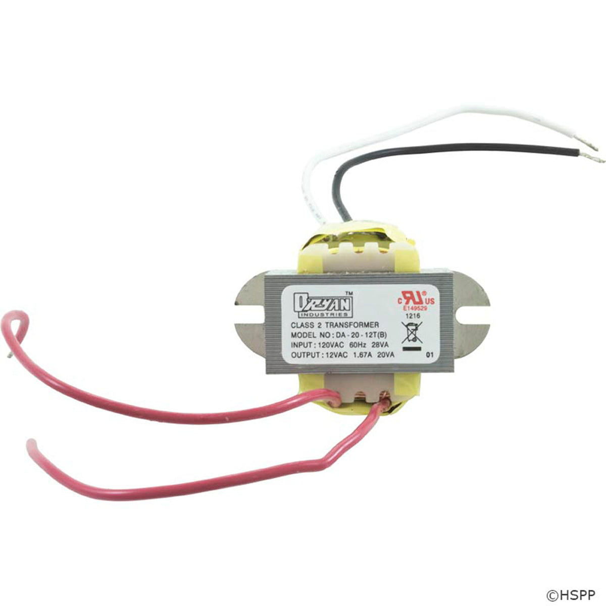 Transformer, 115v, 12v, 12w, Generic : 37-0002
