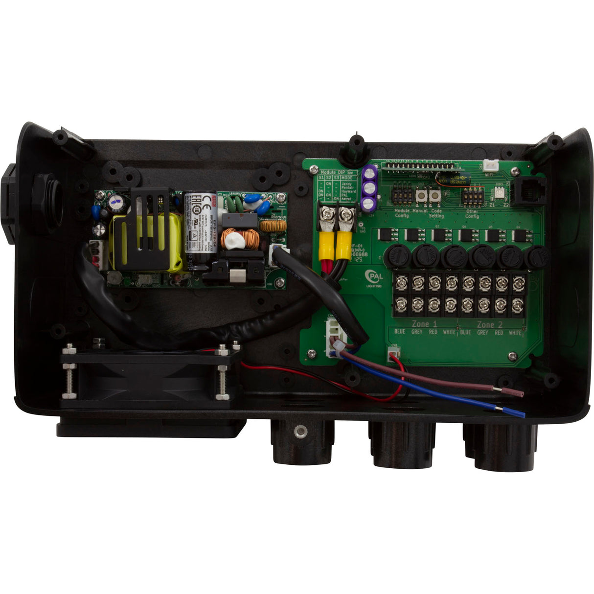 PAL 120W Multi Color Dual Zone Rem Ctrl Transformer 24VDC : 64-PCR-3D-120