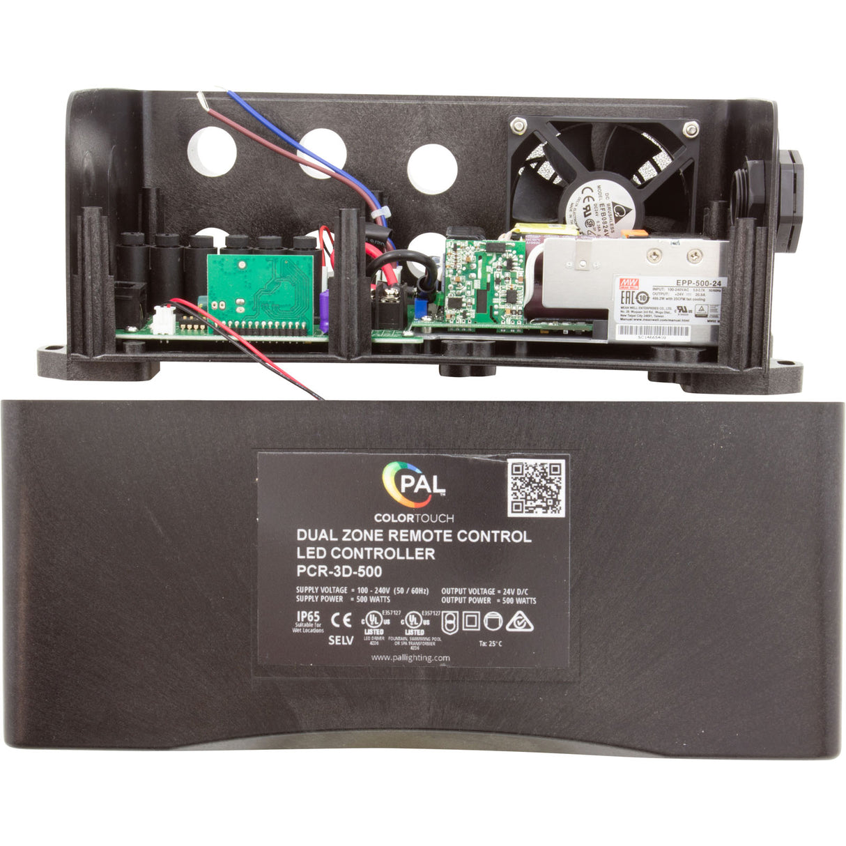 PAL 500W Multi Color Dual Zone Remote Ctrl Xfrmr WiFi 24VDC : 64-PCR-3DW-500