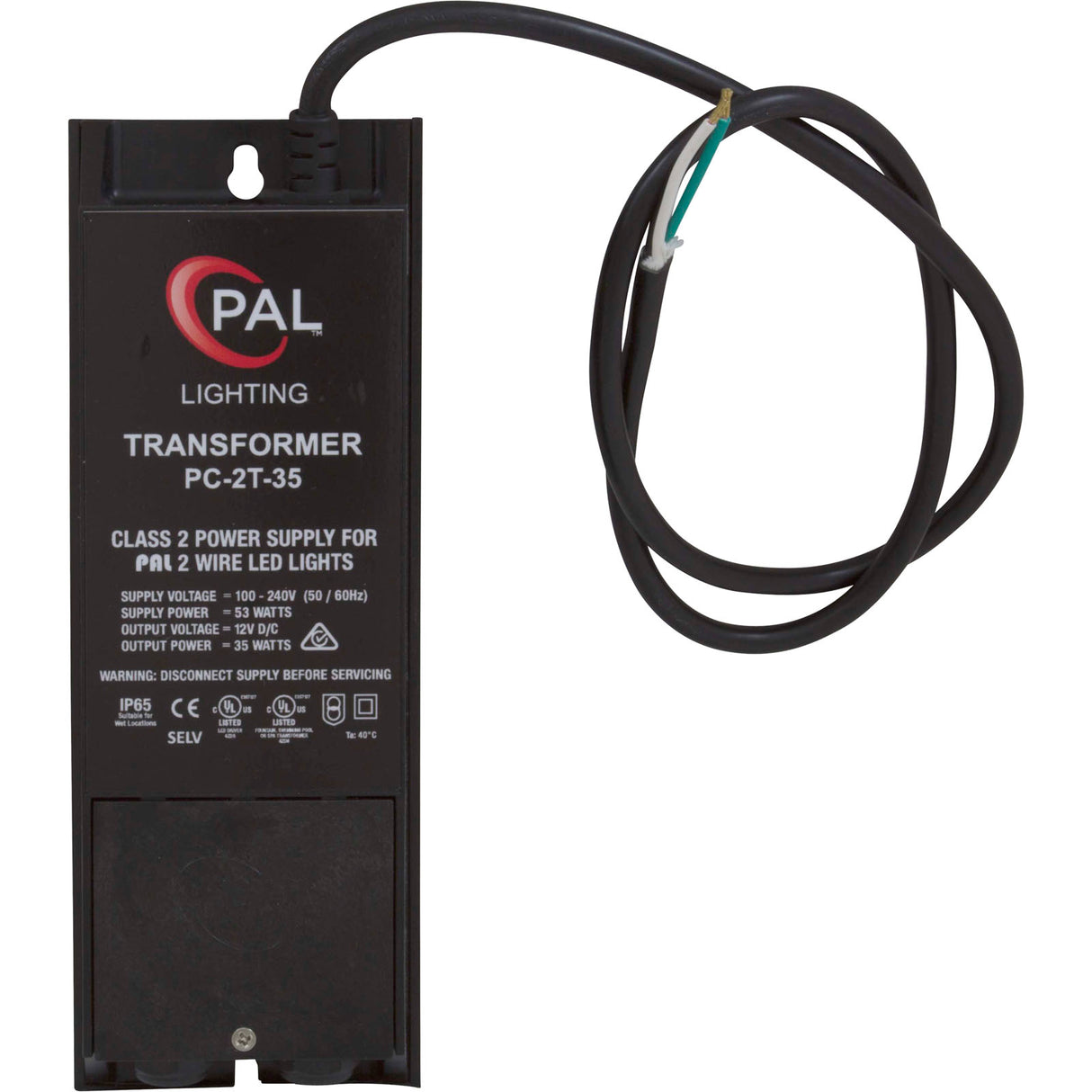 PAL PC-2T 2-Wire Power Supply, 12 VDC Output, 35 Watt : 42-PC-2T-35