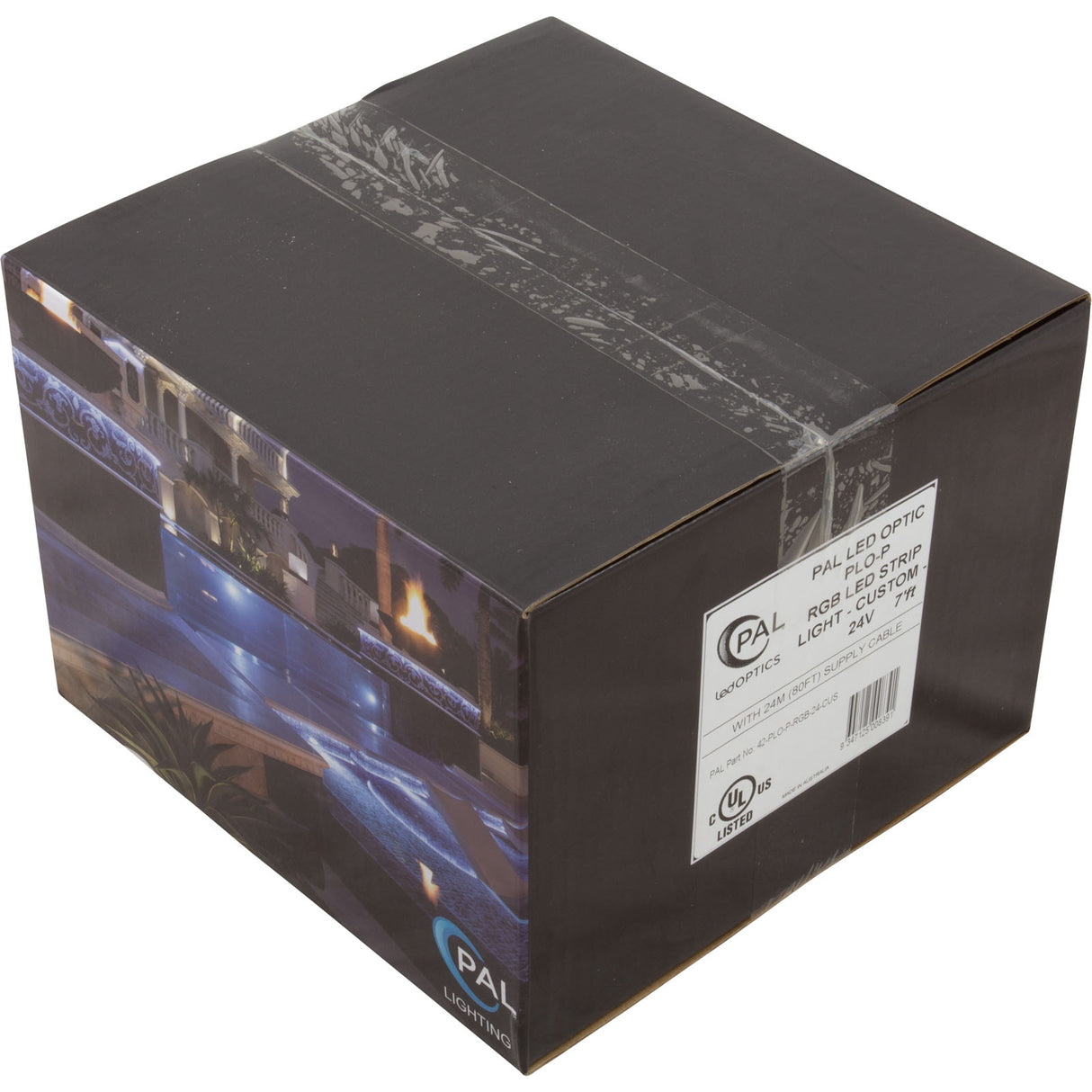 7' PAL Multi Color LED Pool Perim Strip Lt, 80ft Cbl, WF, 24v : 42-PLO-PRGB724 - PAL Lighting - 9347125008391 - PartsForSpas.com