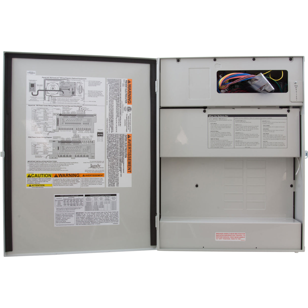 Power Center, Jandy PureLink Sub-Panel 6614AP-L : 6614AP-L