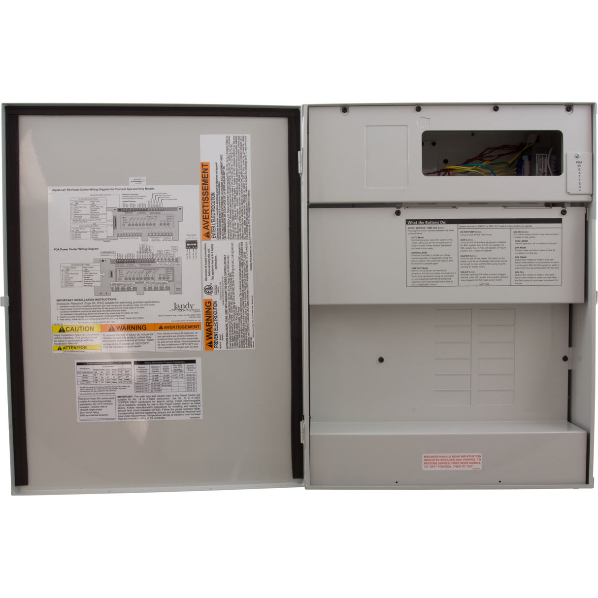 Power Center, Jandy Pro Series, Standard, Model 6613 : 6613