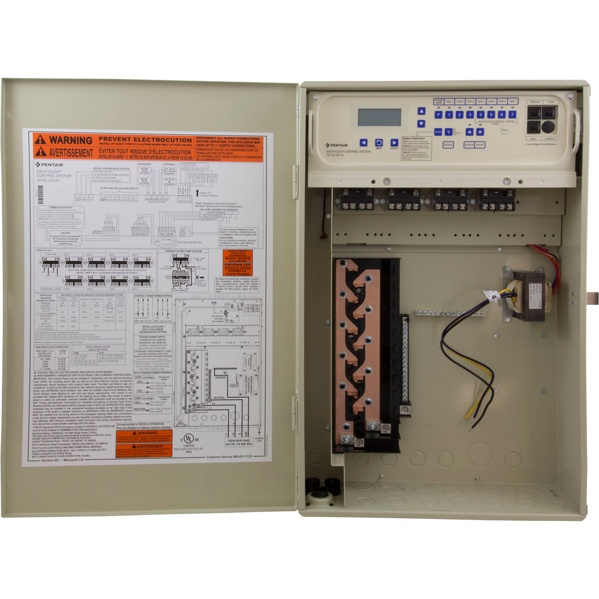Cntrl Sys, Pentair, EasyTouch 4P, Sngl Body, no ICP/actuator : 520591