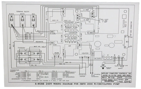 Control, ACC SmarTouch Digital 2000, 3 Pumps, 5.5kw, 115v/230v : SMTD2000-PI7 - Applied Comp. Controls/ACC - SMTD2000-PI7 - PartsForSpas.com