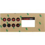 Overlay, Gecko TSC-35-GE1, 6 Button, P1, P2, Bl, Lt : 9916-100381