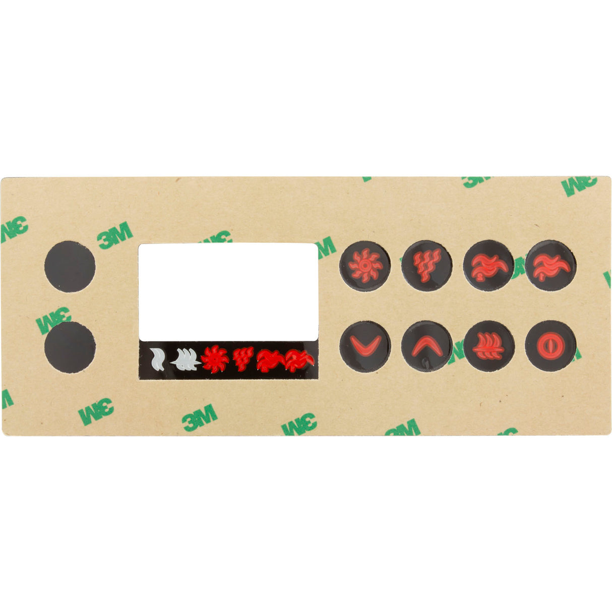 Overlay, Gecko TSC-8-GE1, 8 Button, P1, P2, Bl, Lt, Filter : 9916-100130