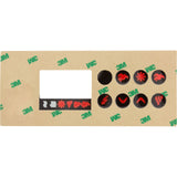 Overlay, Gecko TSC-8-GE2, 7-Button, P1, P2, Bl, Lt : 9916-100331