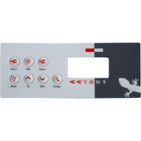 Overlay, Gecko TSC-8-GE2, 7-Button, P1, P2, Bl, Lt : 9916-100331