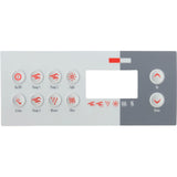 Overlay, Gecko TSC-8, 10 Button, P1, P2, P3, Bl, Lt, Filter : 9916-100723