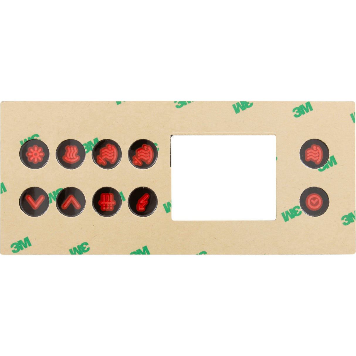 Overlay, Gecko TSC-4, 10 Button, P1 , P2 , Bl , Lt, Eco, Filt : 9916-100761