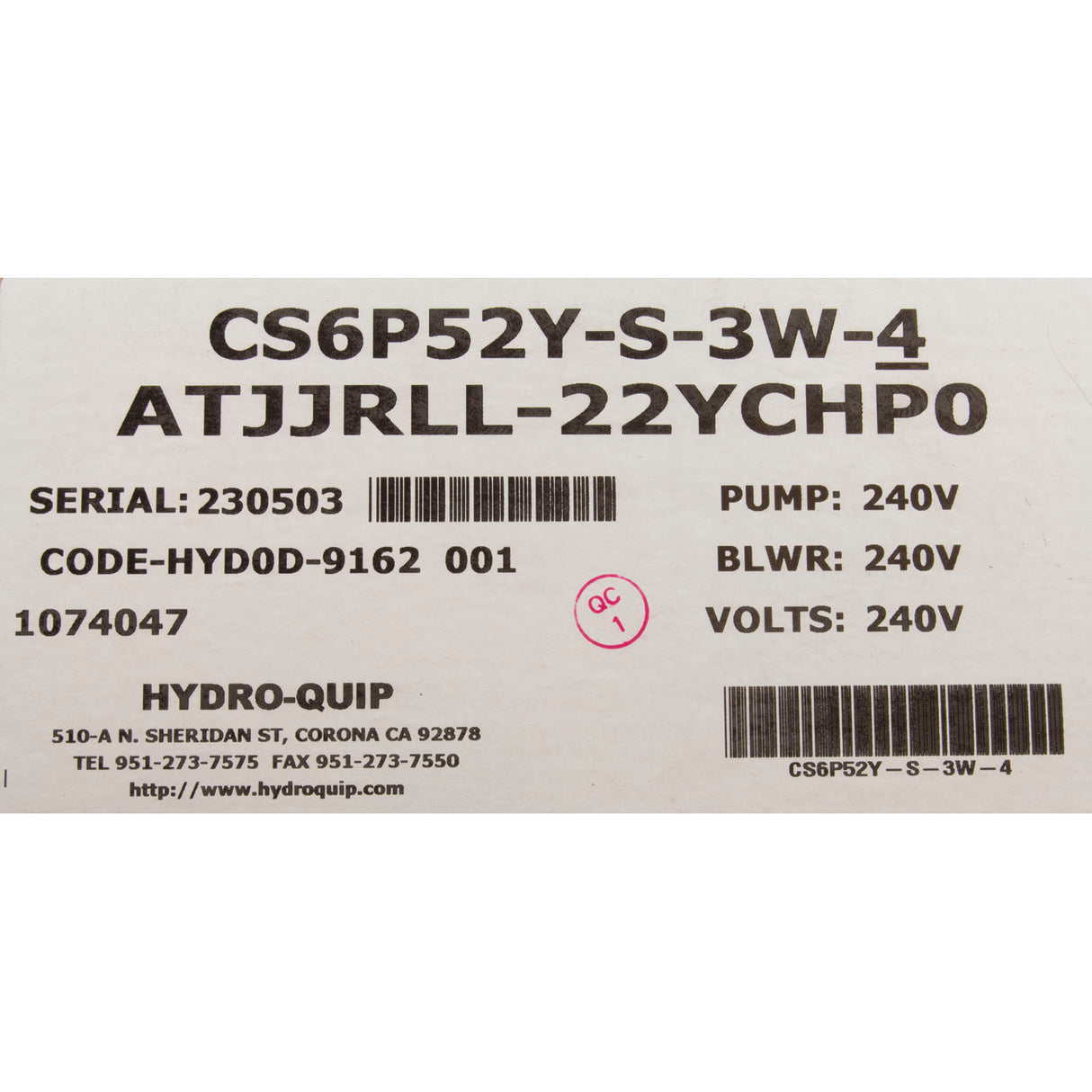 Control, HQ-Gecko CS6P52Y, 230V, 5.5kW, in.k450 : CS6P52Y-S-3W-4