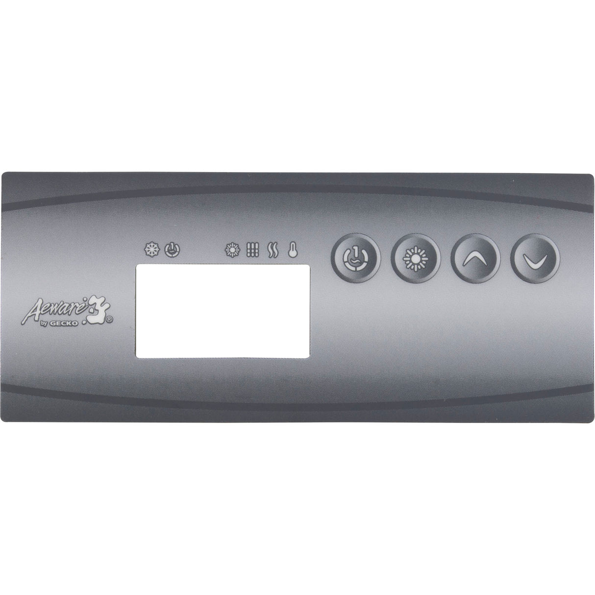 Overlay, Gecko in.k19, 4 Button, P1, Lt, Temp Up, Temp Down : 80-0236A