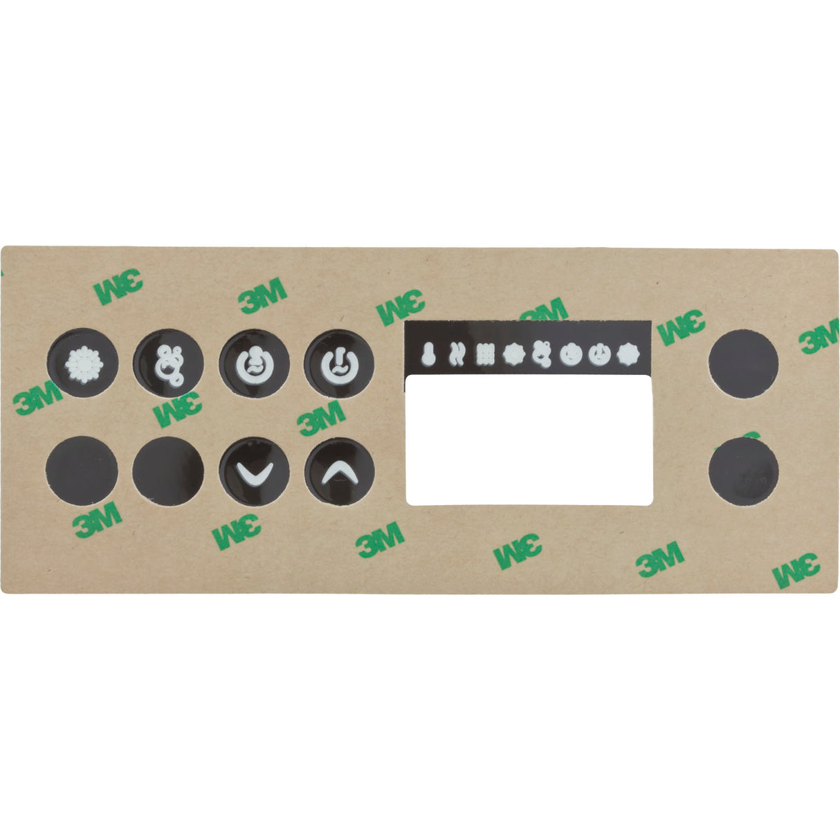 Overlay, HydroQuip, in.K35, 6 Button, P1, P2, Bl, Lt, wht/gry : 80-0237