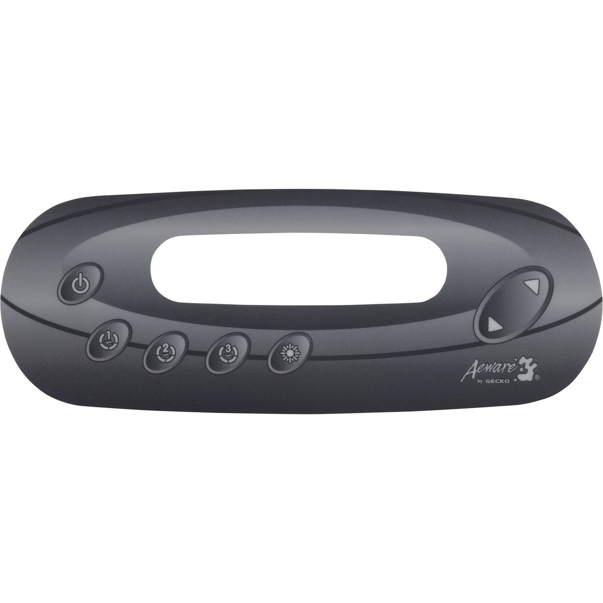 Overlay, HydroQuip in.k450 7-Button, P1, P2, P3, Lt, Grey : 80-0240A