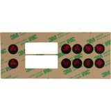 Overlay, HydroQuip HT2, 10 Button, Large Rec, wht/blk : 80-0211-10