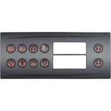 Overlay, HydroQuip HT2, 10 Button, Large Rec, wht/blk : 80-0211-10