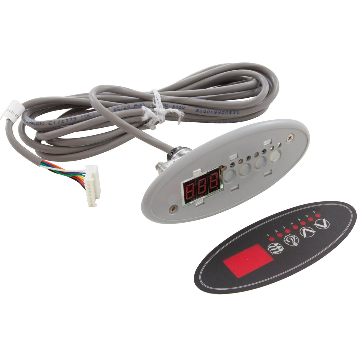 Topside, H-Q Eco 1, 4 Button, Sm Oval, w/ Overlay, 10ft Cord : 34-0193-K