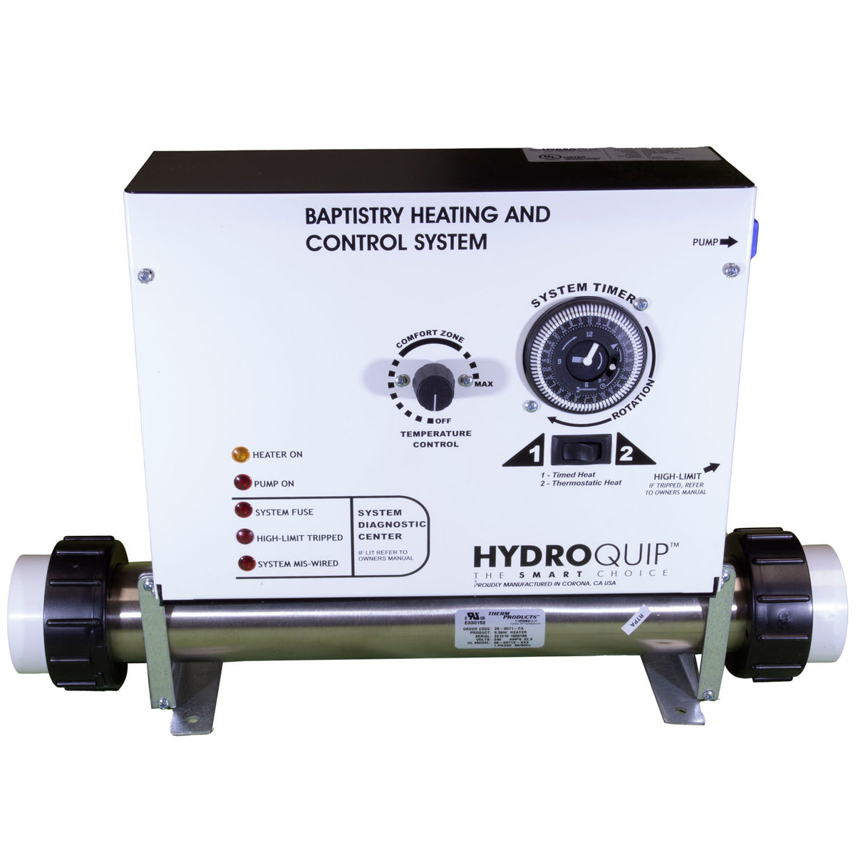Baptismal Control, HQ BCS6000T-U, 5.5kW, 230v, With Timer : BCS-6000T-U