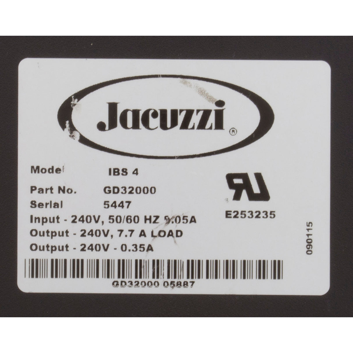 Control, Jacuzzi GD32000, 230v, Pump, Blower : GD32000