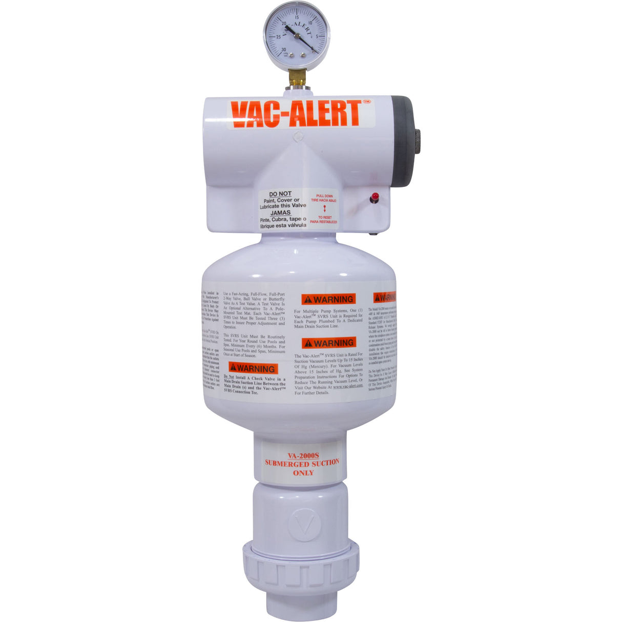 Vacuum Release, Vac-Alert, Underwater VA-2000S : VAI-42-101 - Vac-Alert of California - VAI-42-101 - PartsForSpas.com