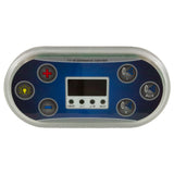 Topside, United Spa Controls T7-S, 6 Button, P1, P2, Aux, Lt : EL117S